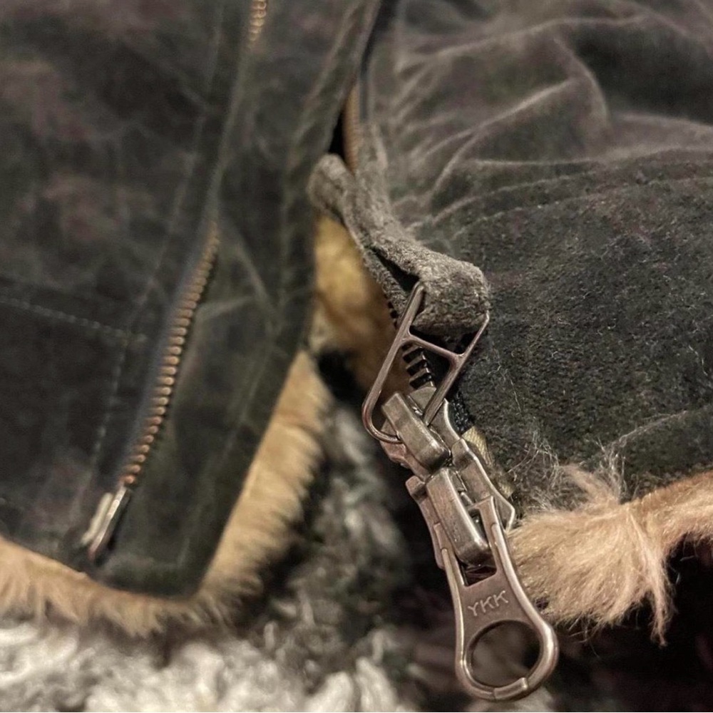 Nicole Club For Men Japanese Archive Suede Bondage Biker Jacket with Faux Fur Li - Picture 6 of 8